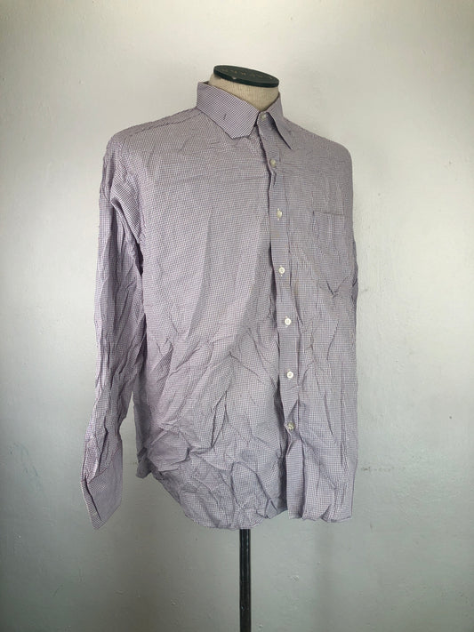 Camisa Crema De Cuadro Izod