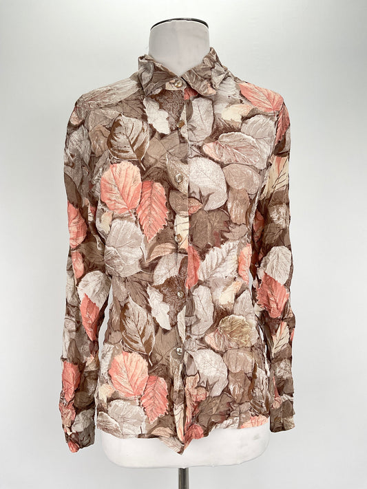 Camisa Crema Floral Casual Corner Co