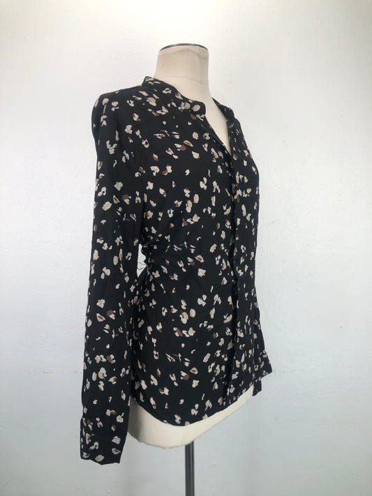 Blusa Negro de Lunares Shein