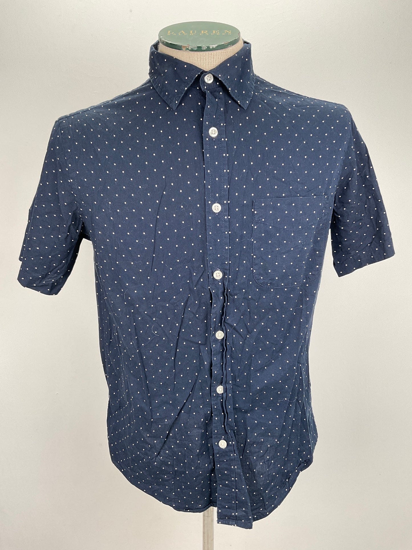 Camisa Azul marino de Lunares Old Navy
