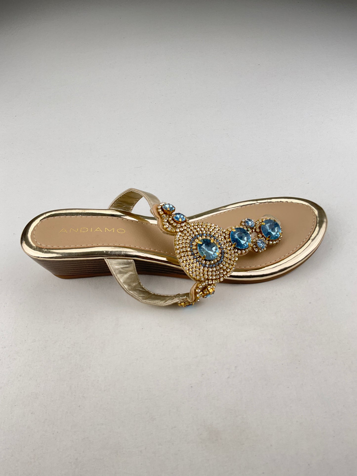 Zapatilla Dorado Plataforma Andiamo