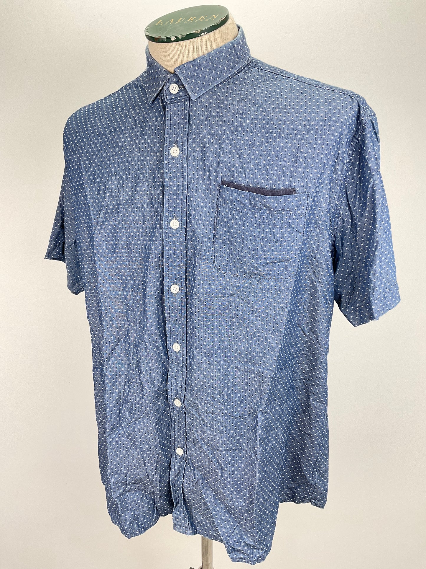 Camisa Azul de Lunares Im. Pa tient Wolves
