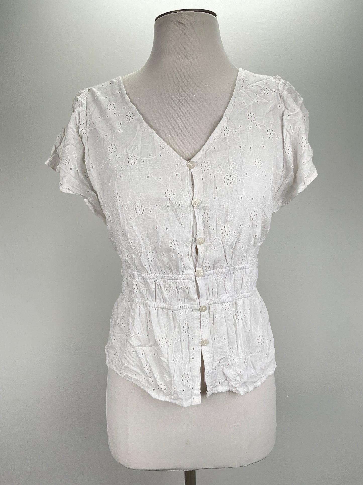 Blusa Blanco Floral Time and Tru