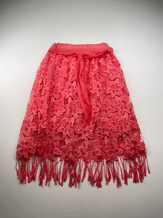 Falda Naranja Floral Variangis