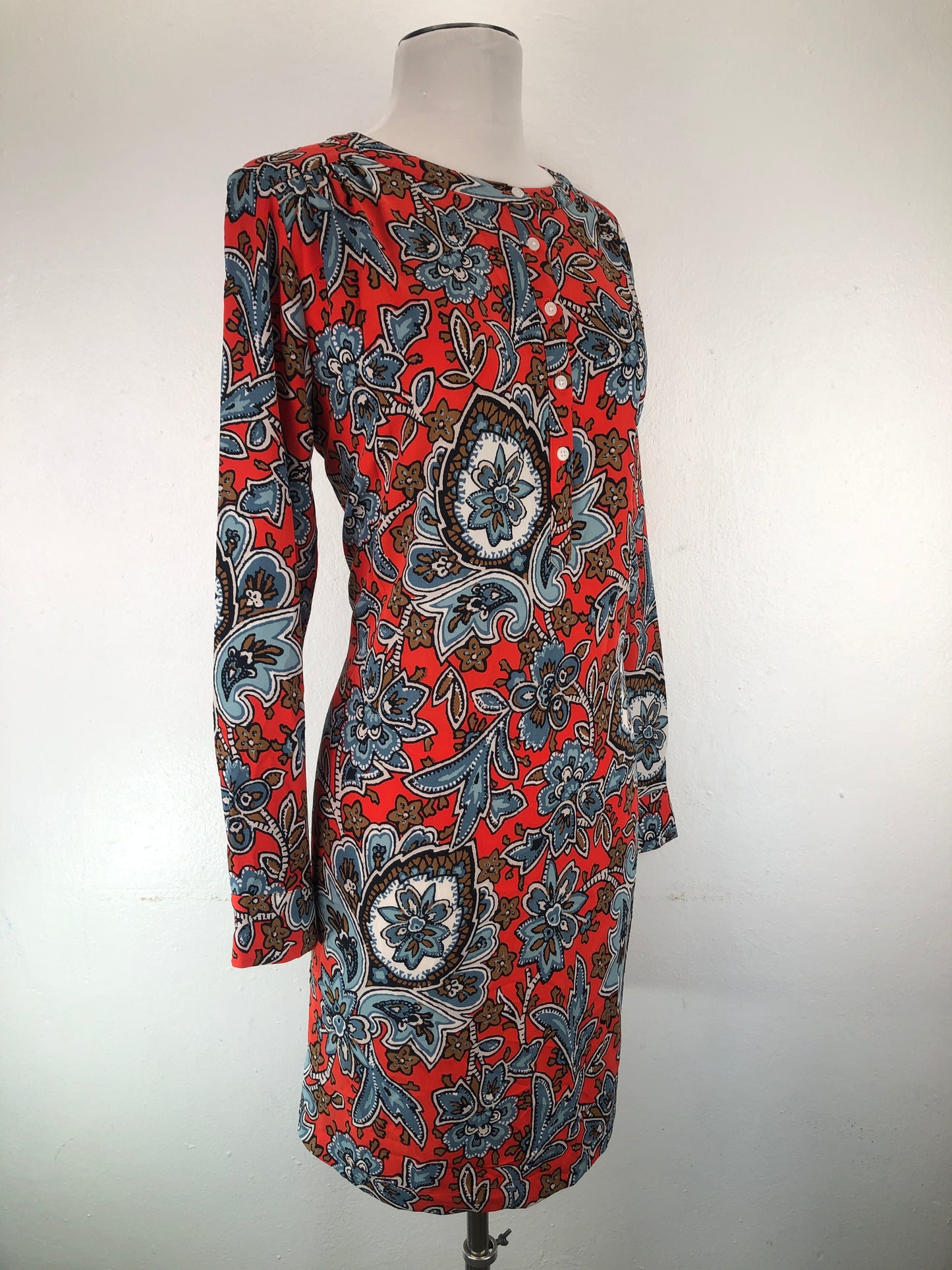 Vestido Naranja Floral Loft