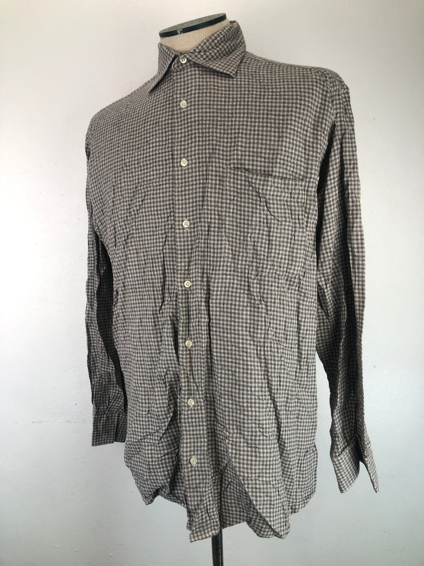 Camisa Gris De Cuadro St. Croix