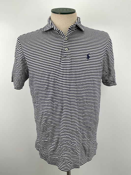 Camiseta Azul marino de Rayas Polo
