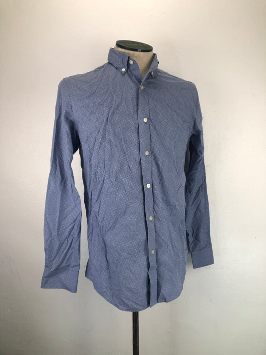 Camisa Gris Azulado de Lunares Standard Fit