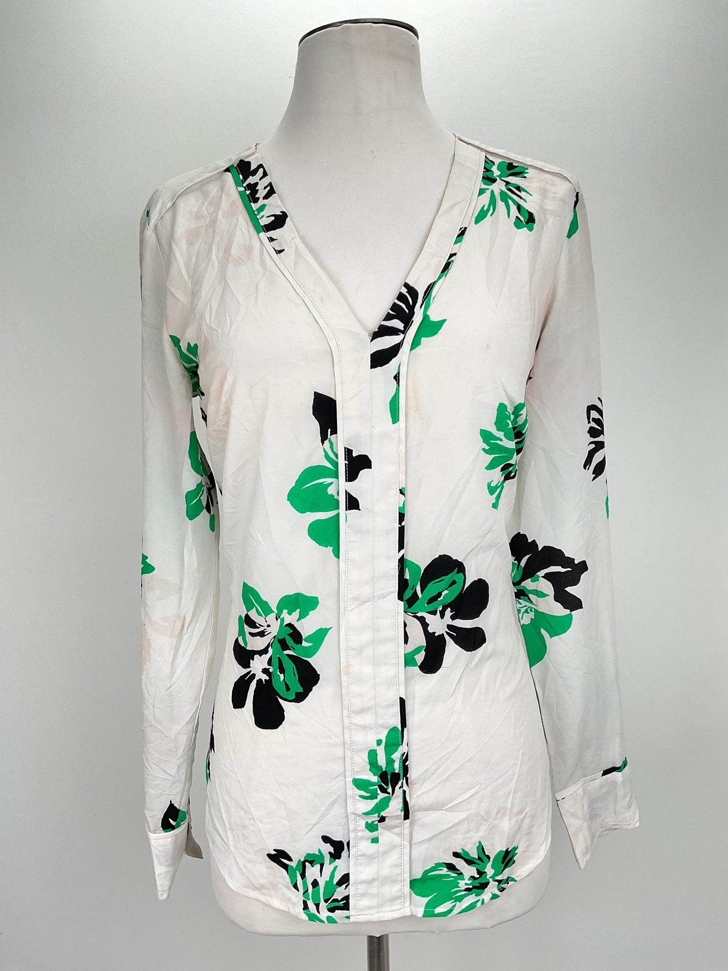 Blusa Blanco Floral Banana Republic