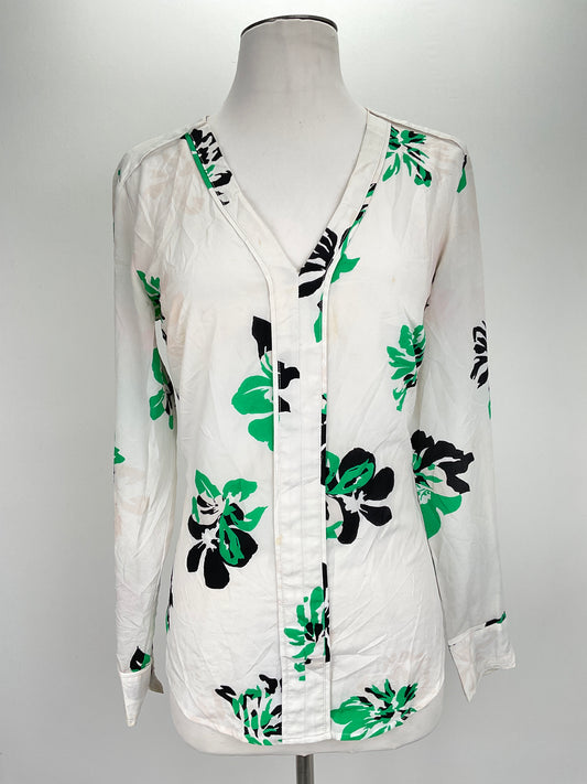 Blusa Blanco Floral Banana Republic