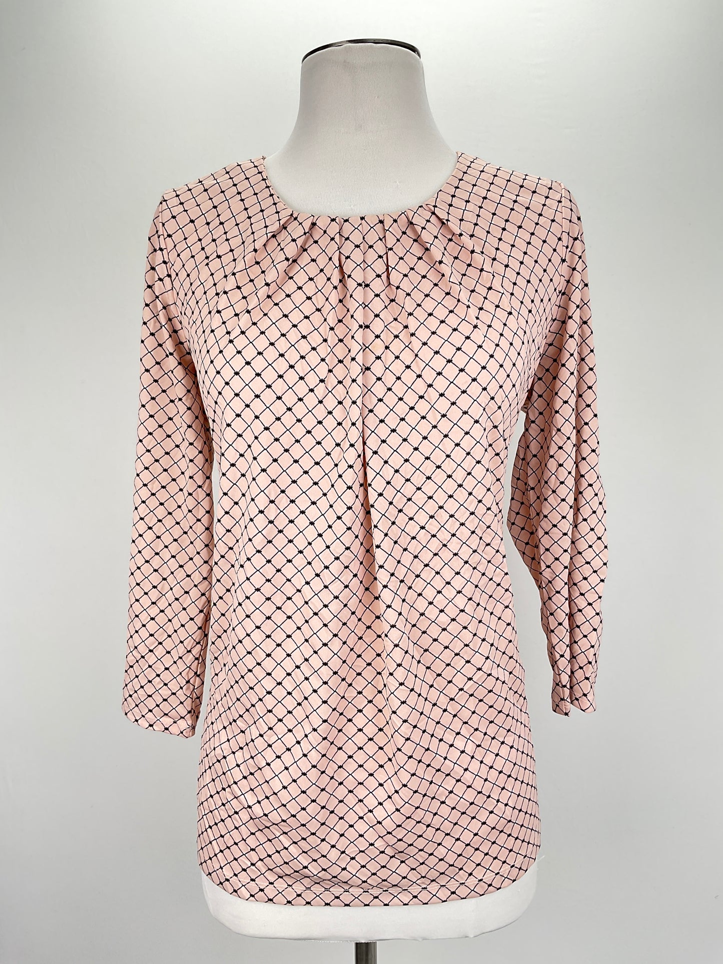 Blusa Nude de Cuadro Worthington