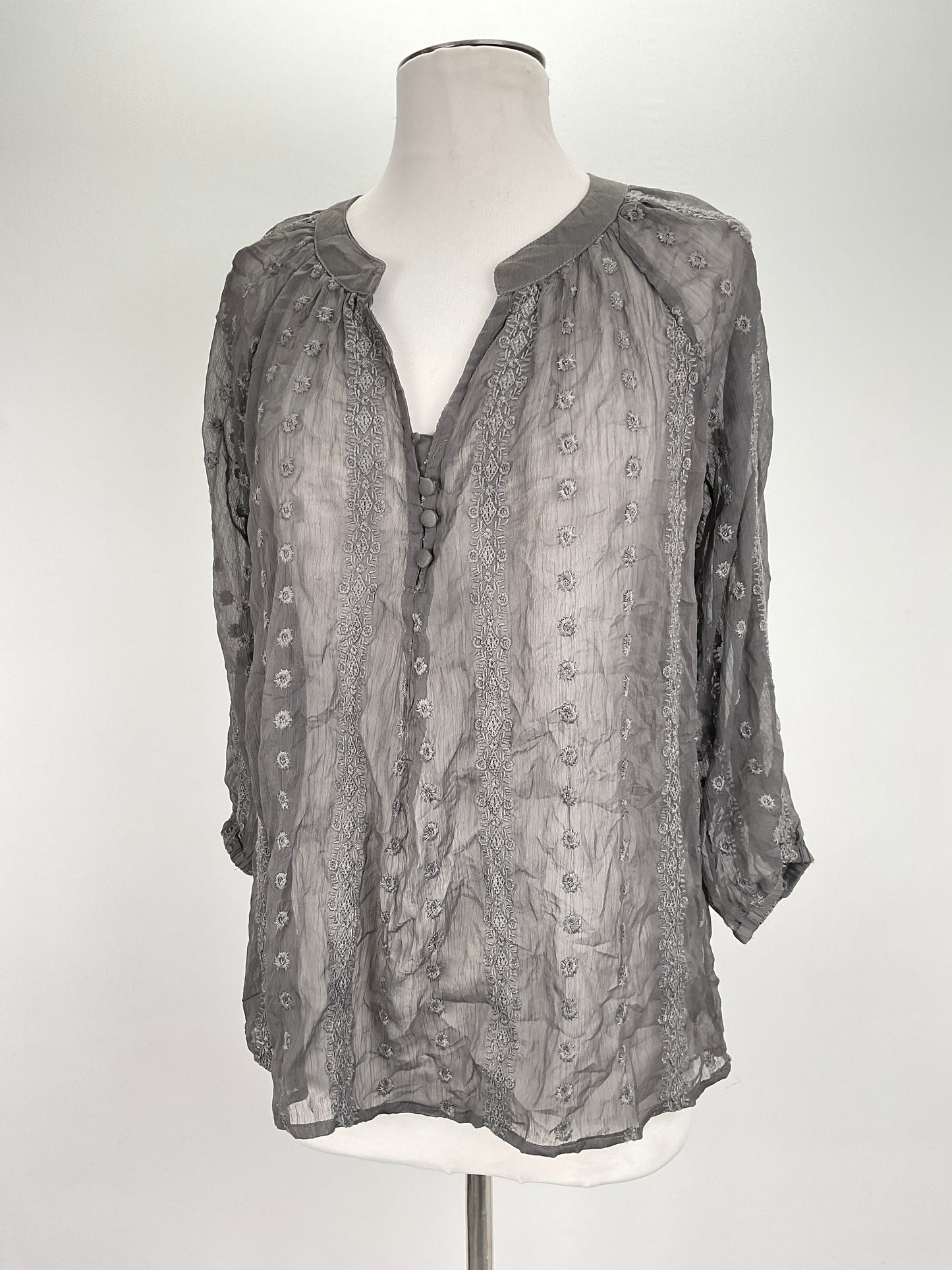 Blusa Gris Floral Olive oak