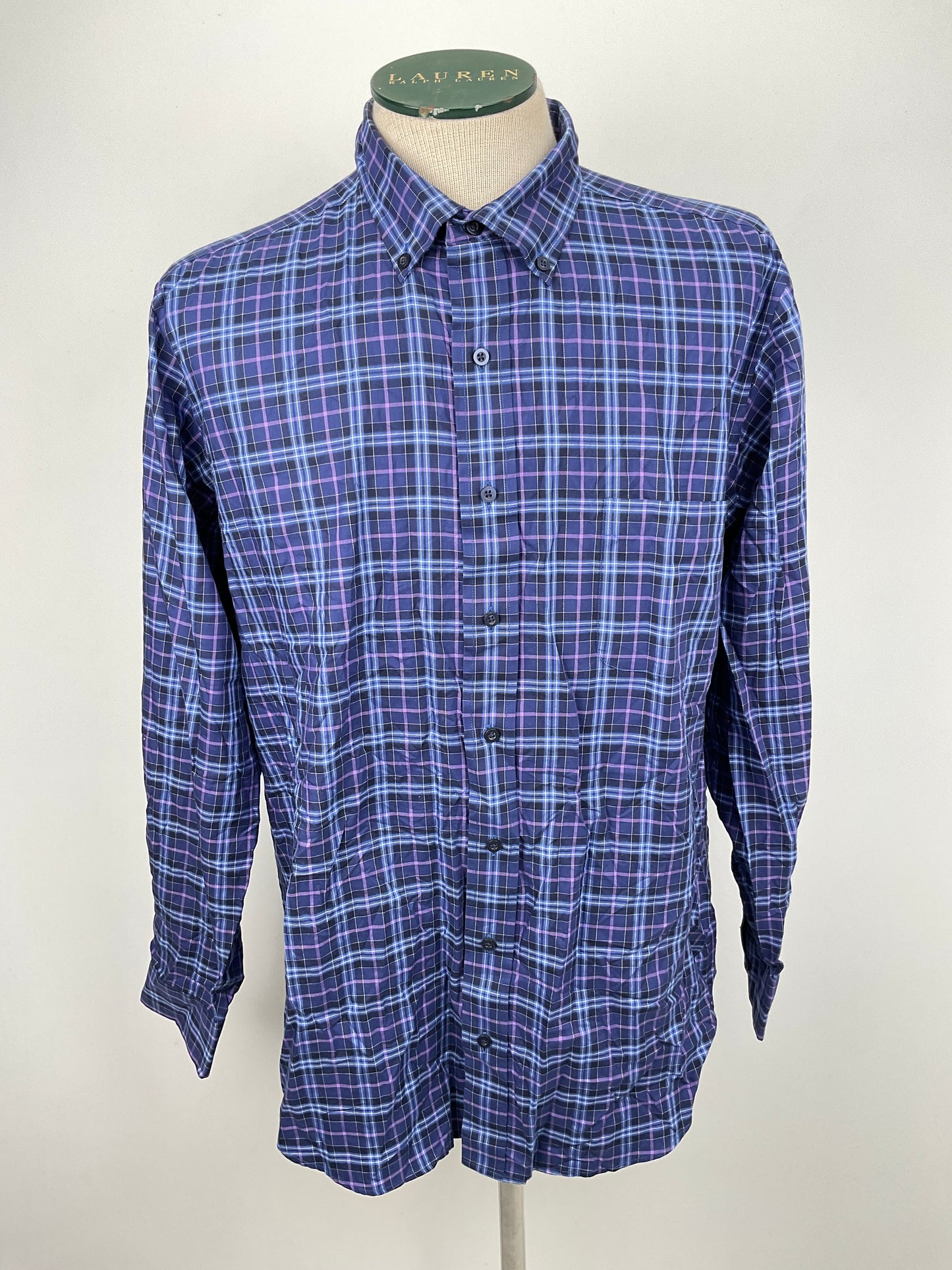 Camisa Azul marino de Cuadro Kirkland