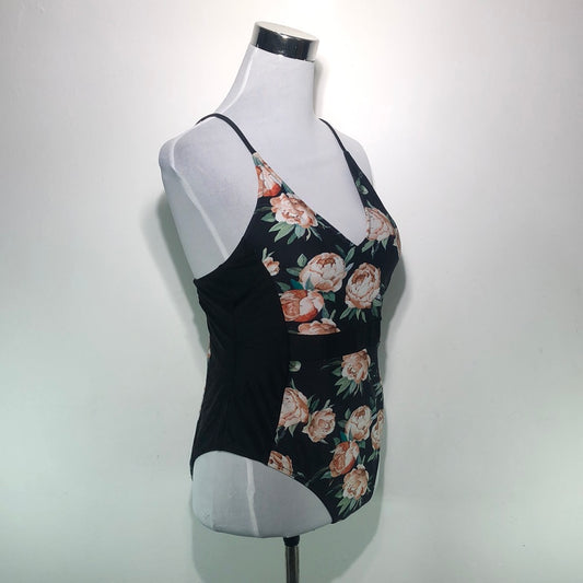 Traje de Baño Negro de Flores Cupshe