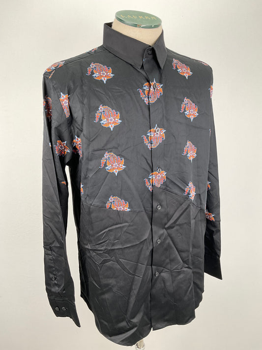 Camisa Negro Floral Murano