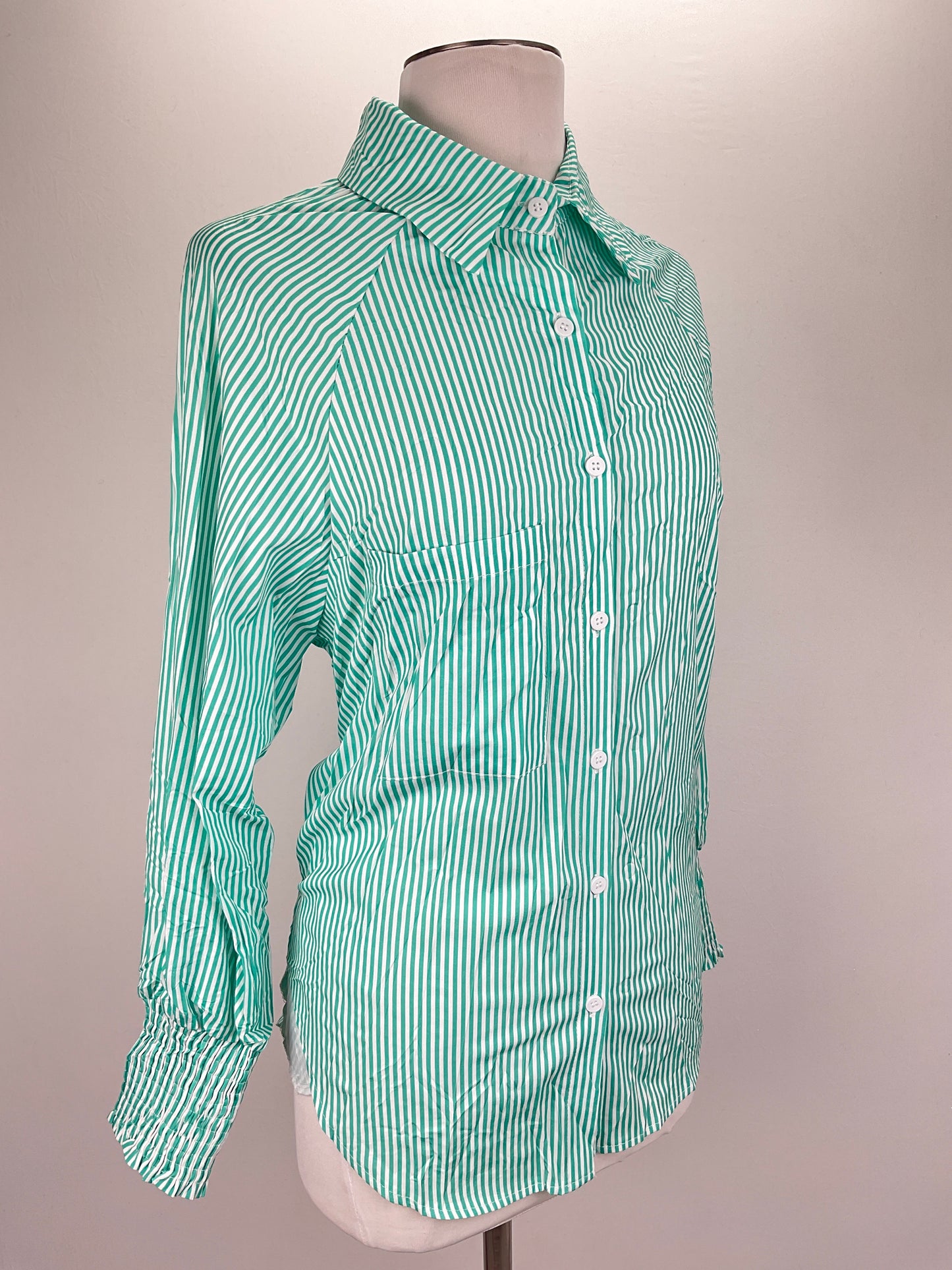 Camisa Turquesa de Rayas Variangis
