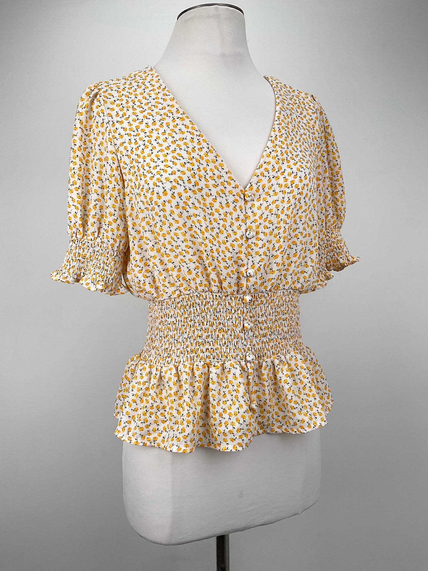 Blusa Crema Floral Sienna Sky