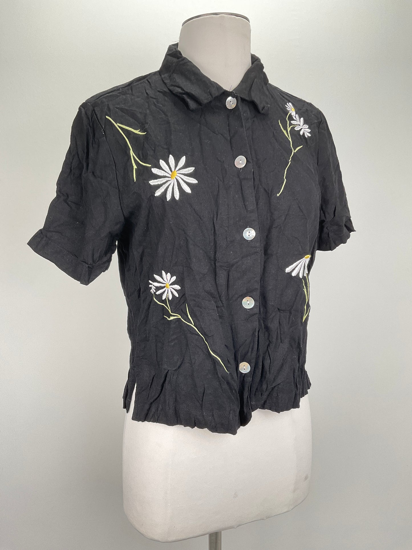Camisa Negro  Floral Premier