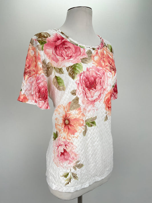 Blusa Blanco Floral Alfred Dunner