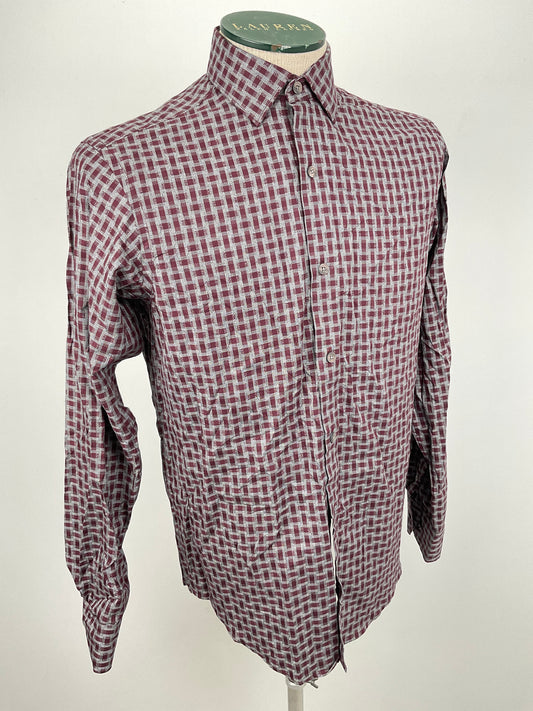 Camisa Rojo vino de Cuadro Hart Schaffner Marx