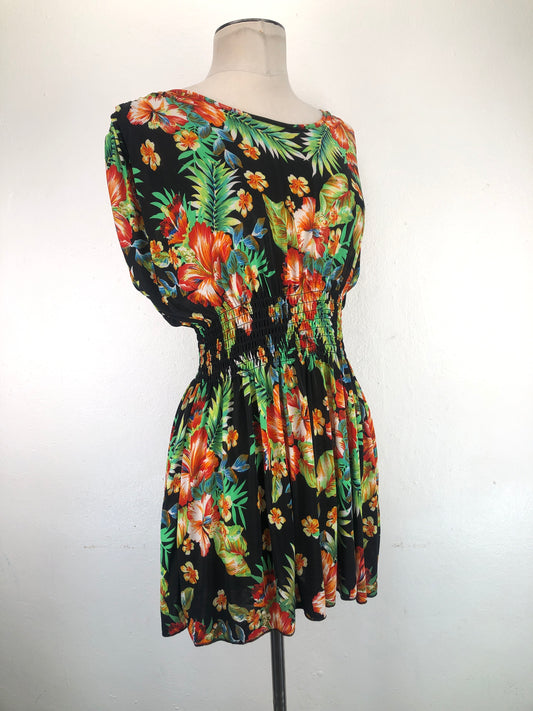 Vestido Negro Floral Variangis