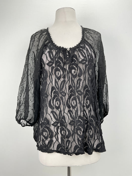 Blusa Negro Floral Style Co