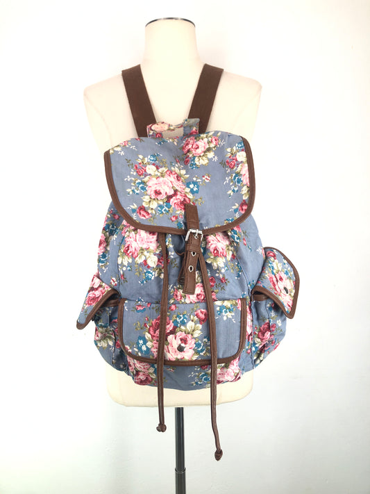 Mochila Turquesa de floral