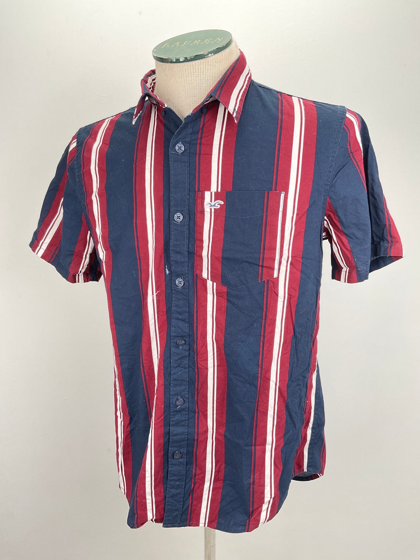 Camisa Azul marino de Rayas Hollister