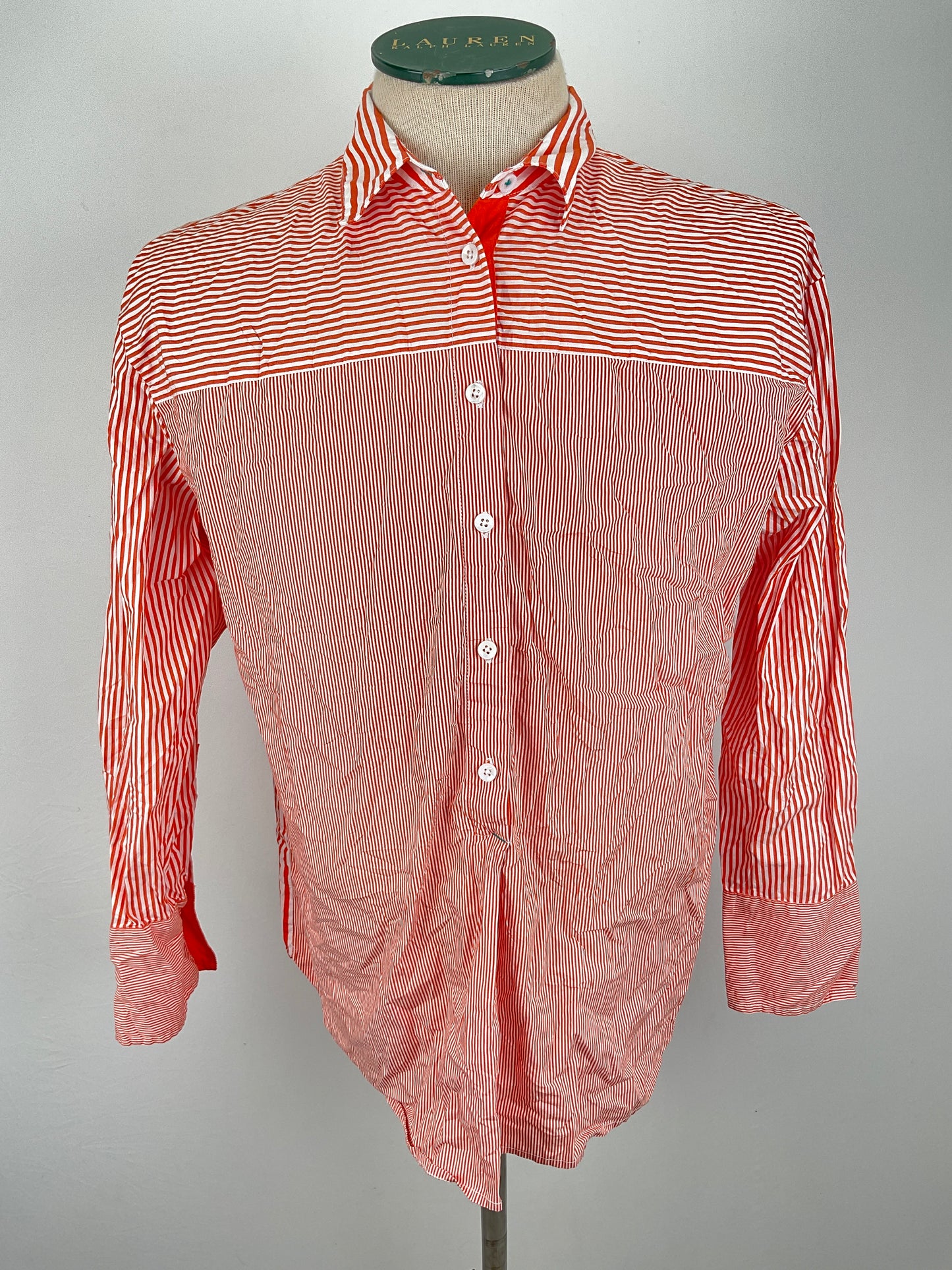 Camisa Naranja de Rayas Tru Luxe