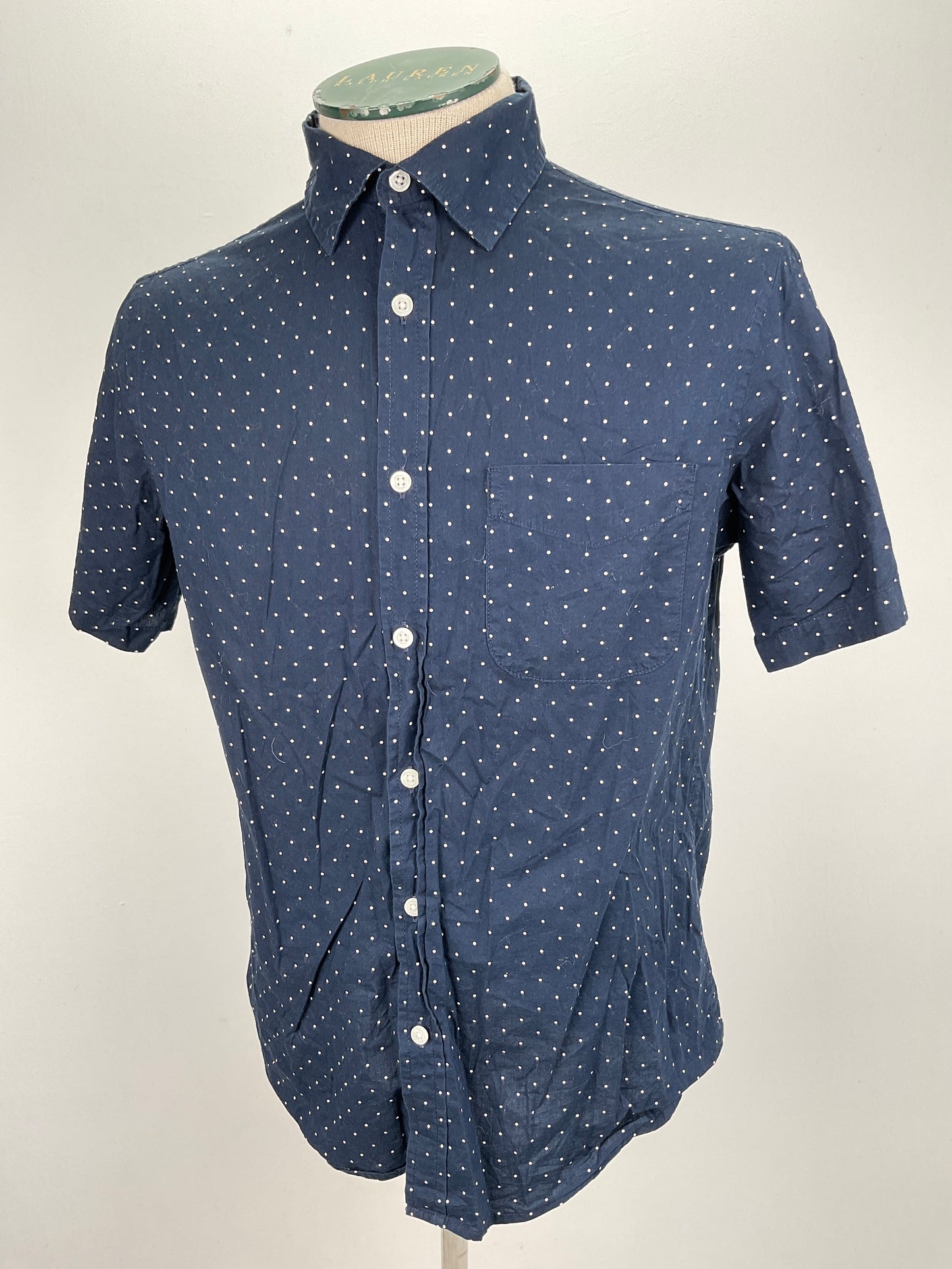 Camisa Azul marino de Lunares Old Navy