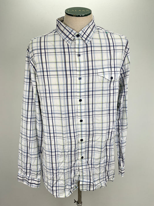 Camisa Blanco de Cuadro Made