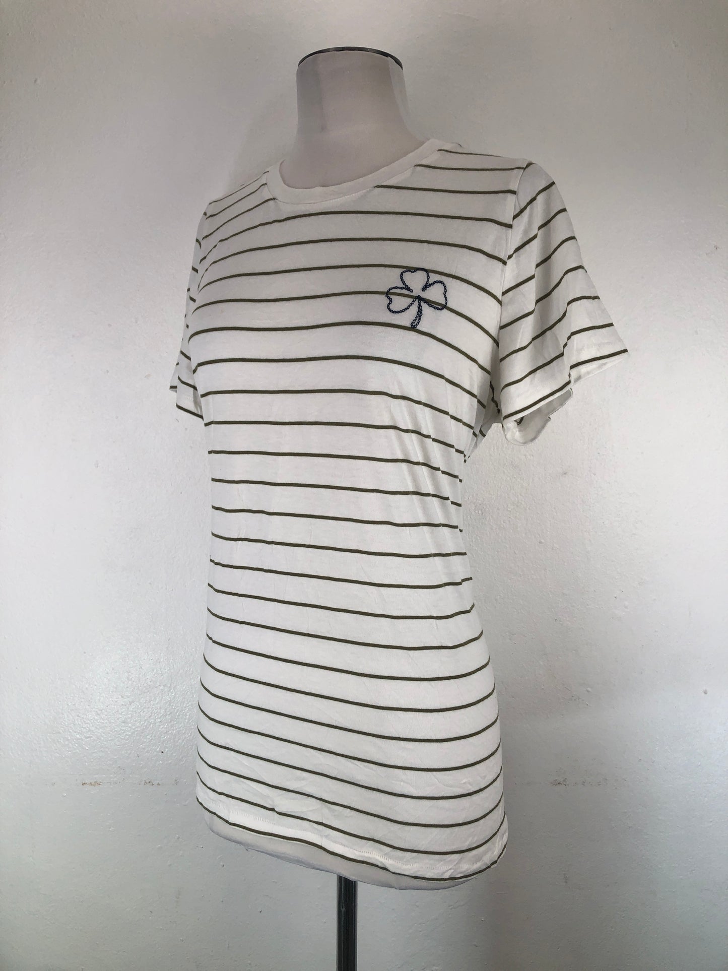 Camiseta Blanco de Rayas Lane Bryant