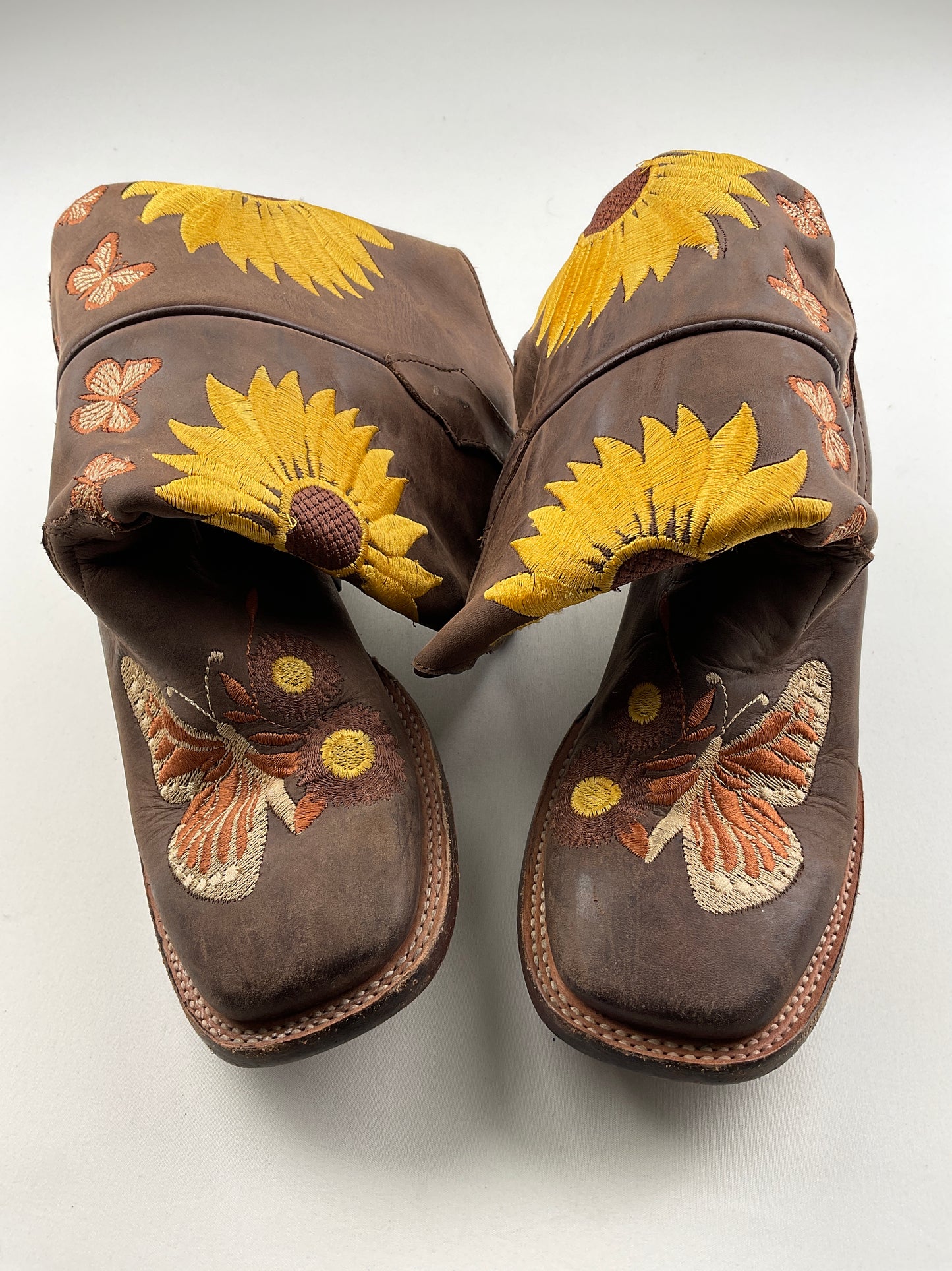 Botas Marron Floral Trankas Boots