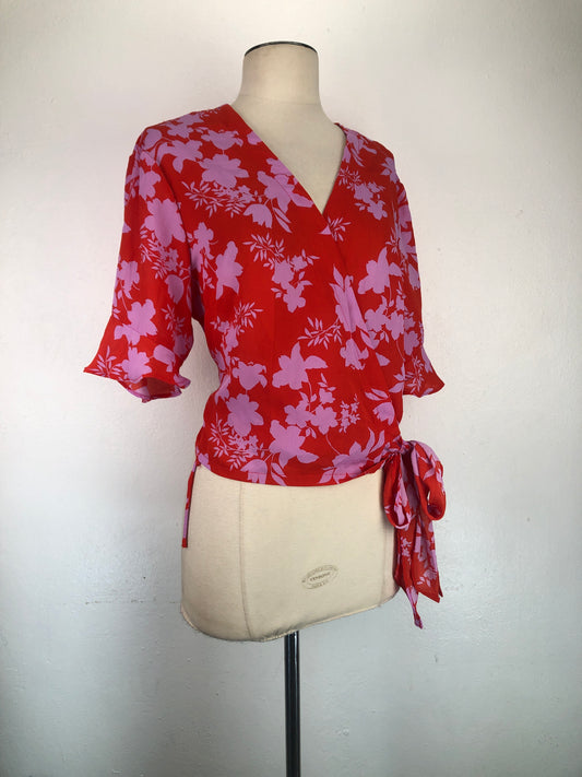 Blusa Rojo De Flores Lush