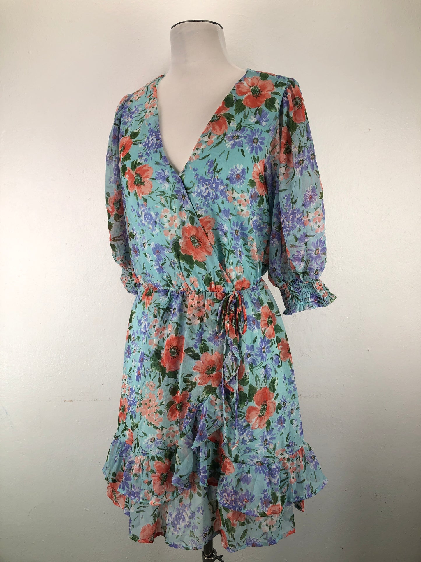 Vestido Azul claro Floral Sienna Sky