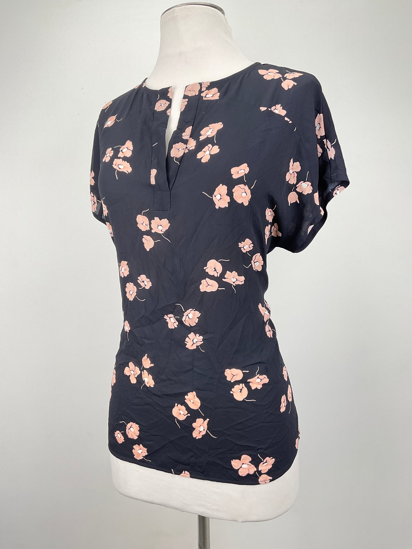 Blusa Azul oscuro Floral Ann Taylor