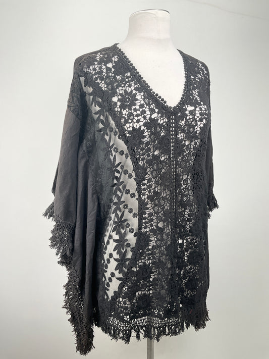 Blusa Negro Floral David Jeffery