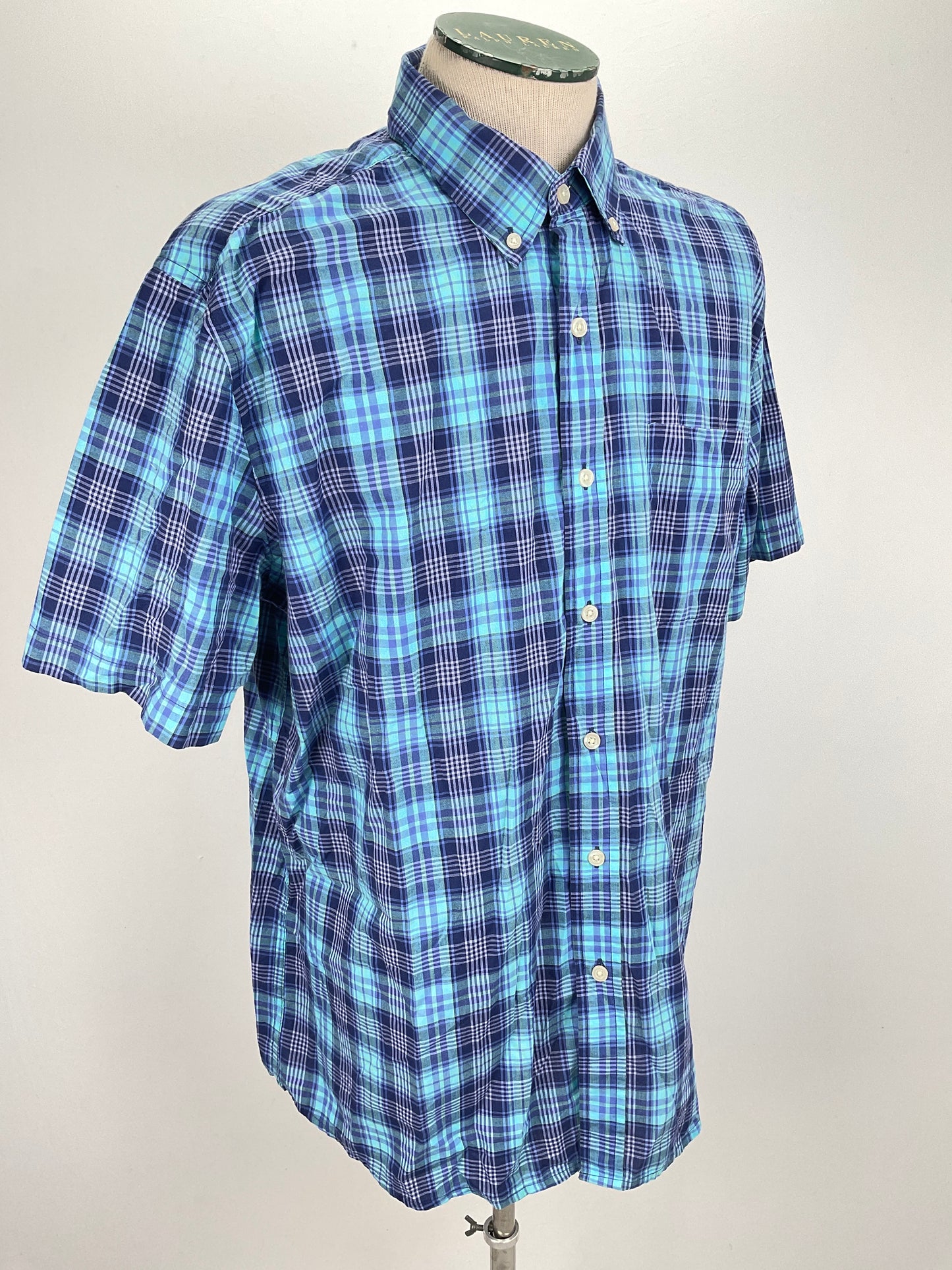 Camisa Azul de Cuadro Saddlebred