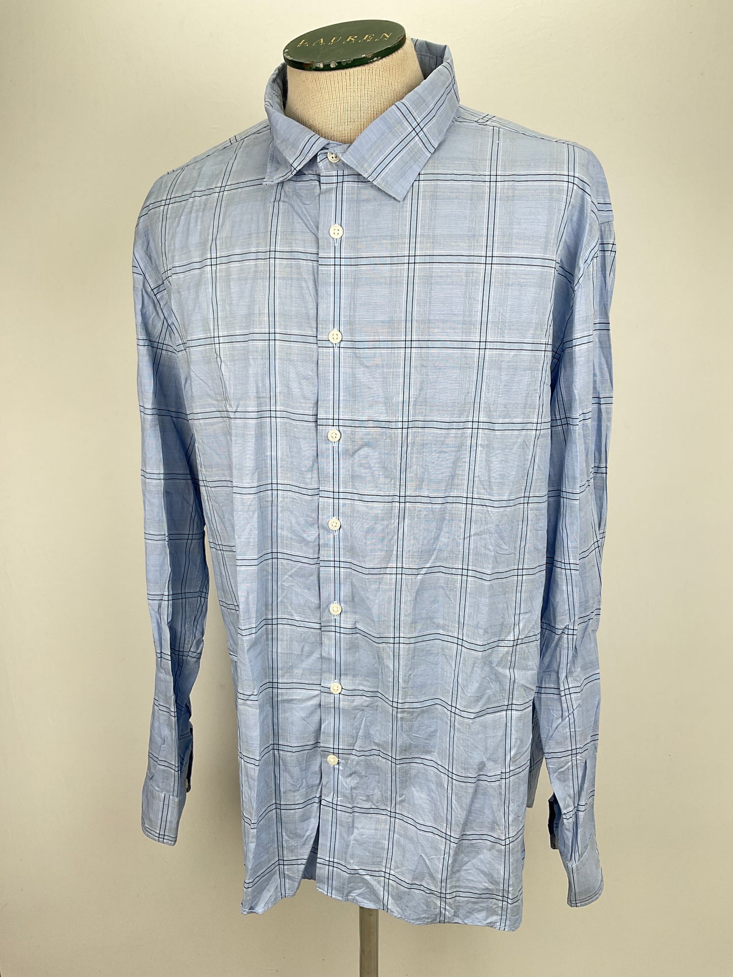 Camisa Azul claro de Cuadro Joseph Abboud