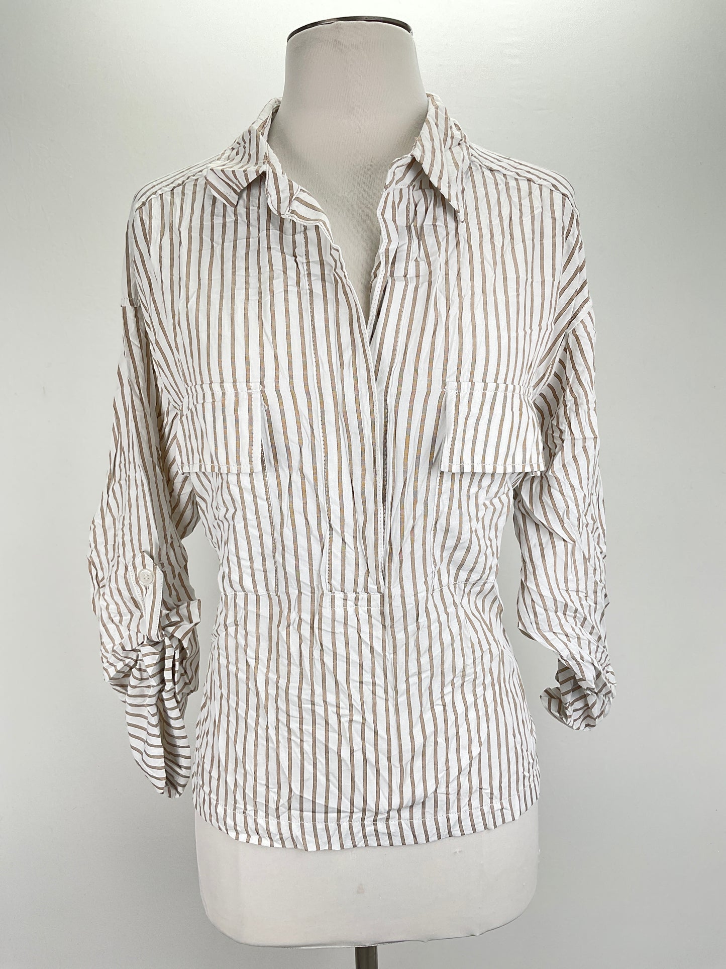 Camisa Blanco de Rayas Max Studio London