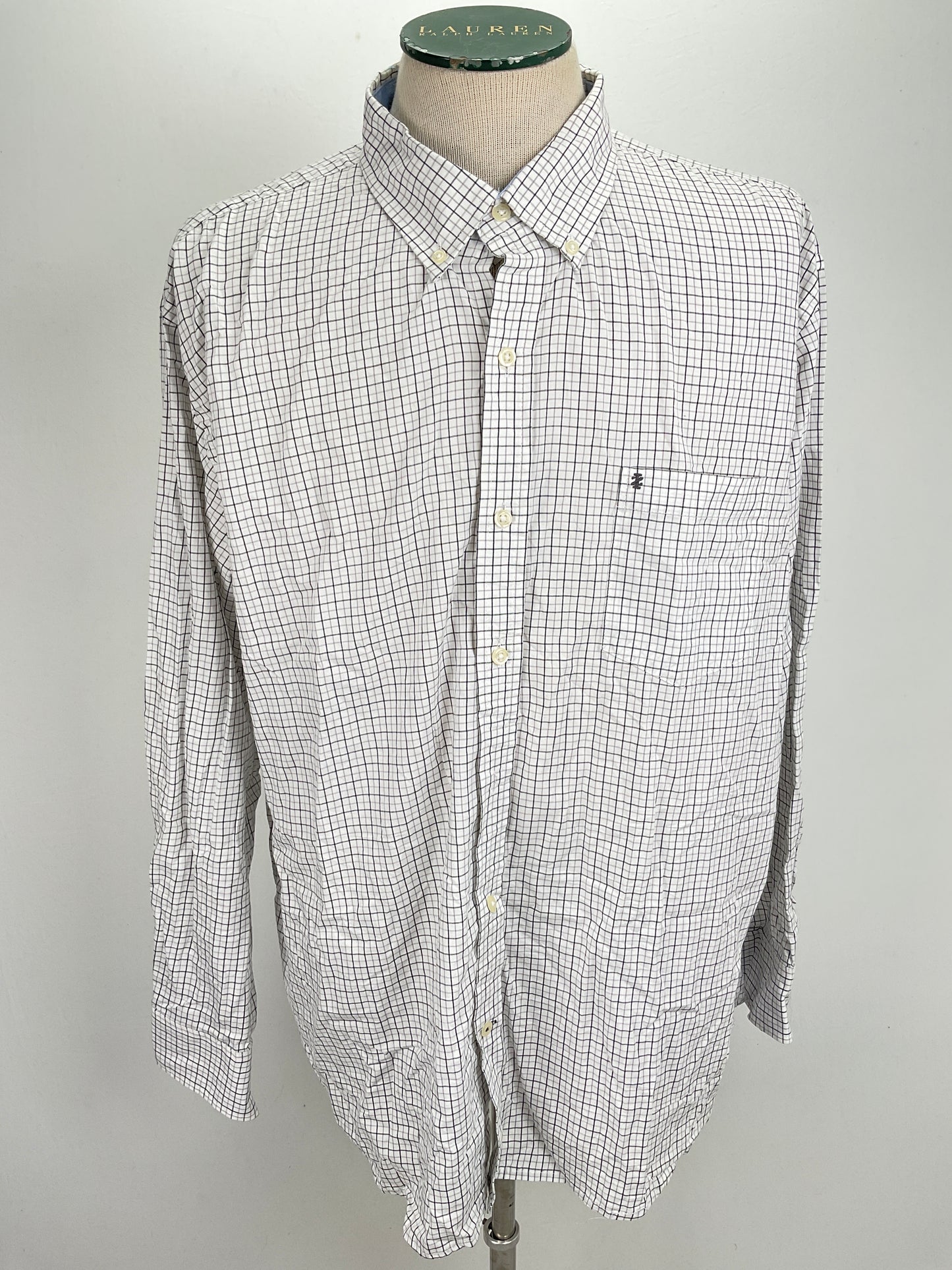 Camisa Blanco de Cuadro Izod
