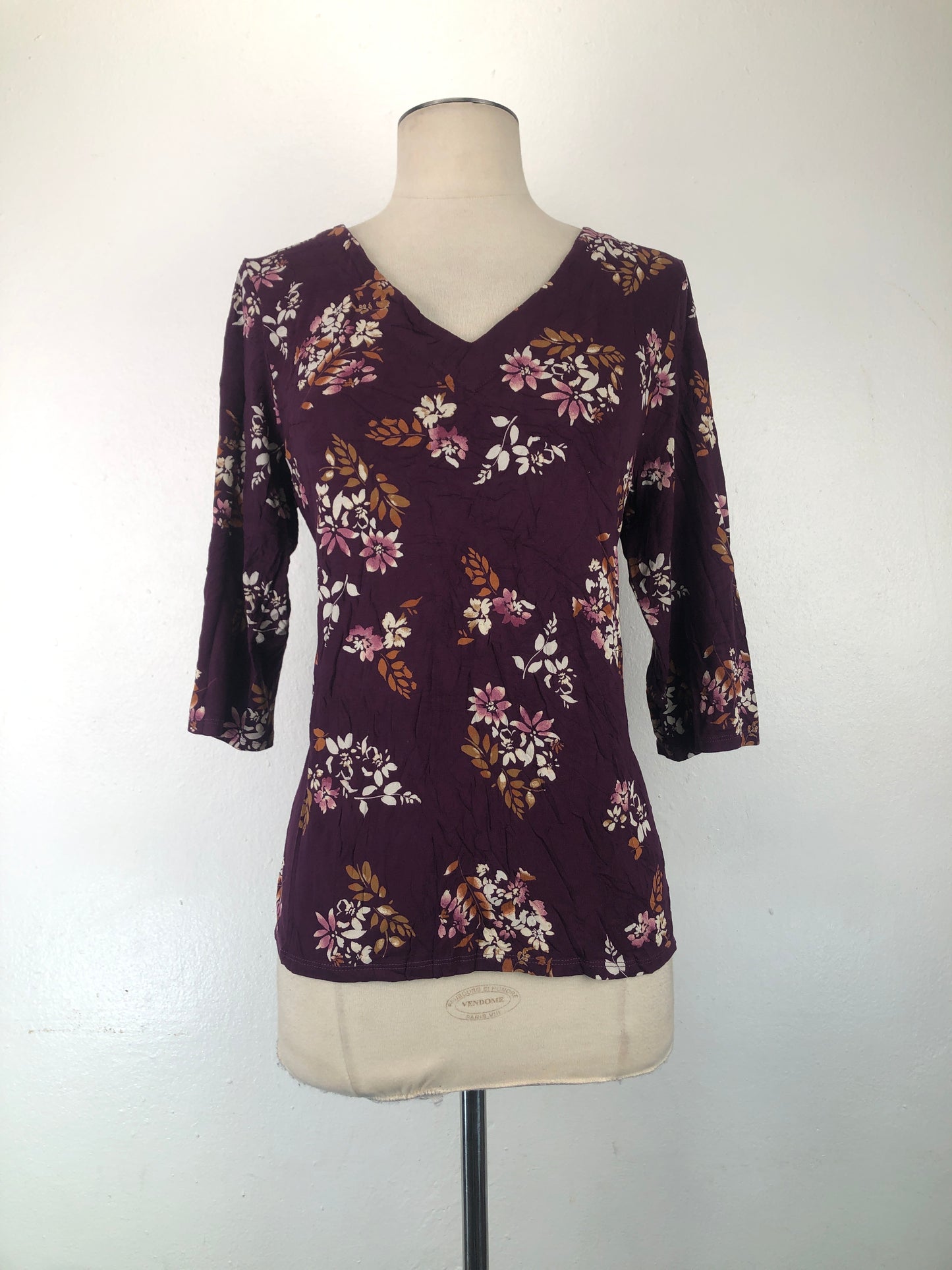 Blusa Rojo Vino Floral Wearever Collection