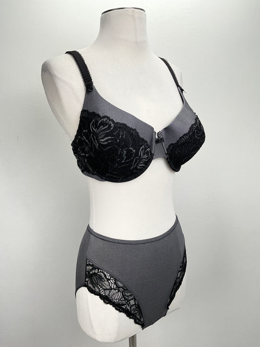Conjunto Gris  Floral Bali