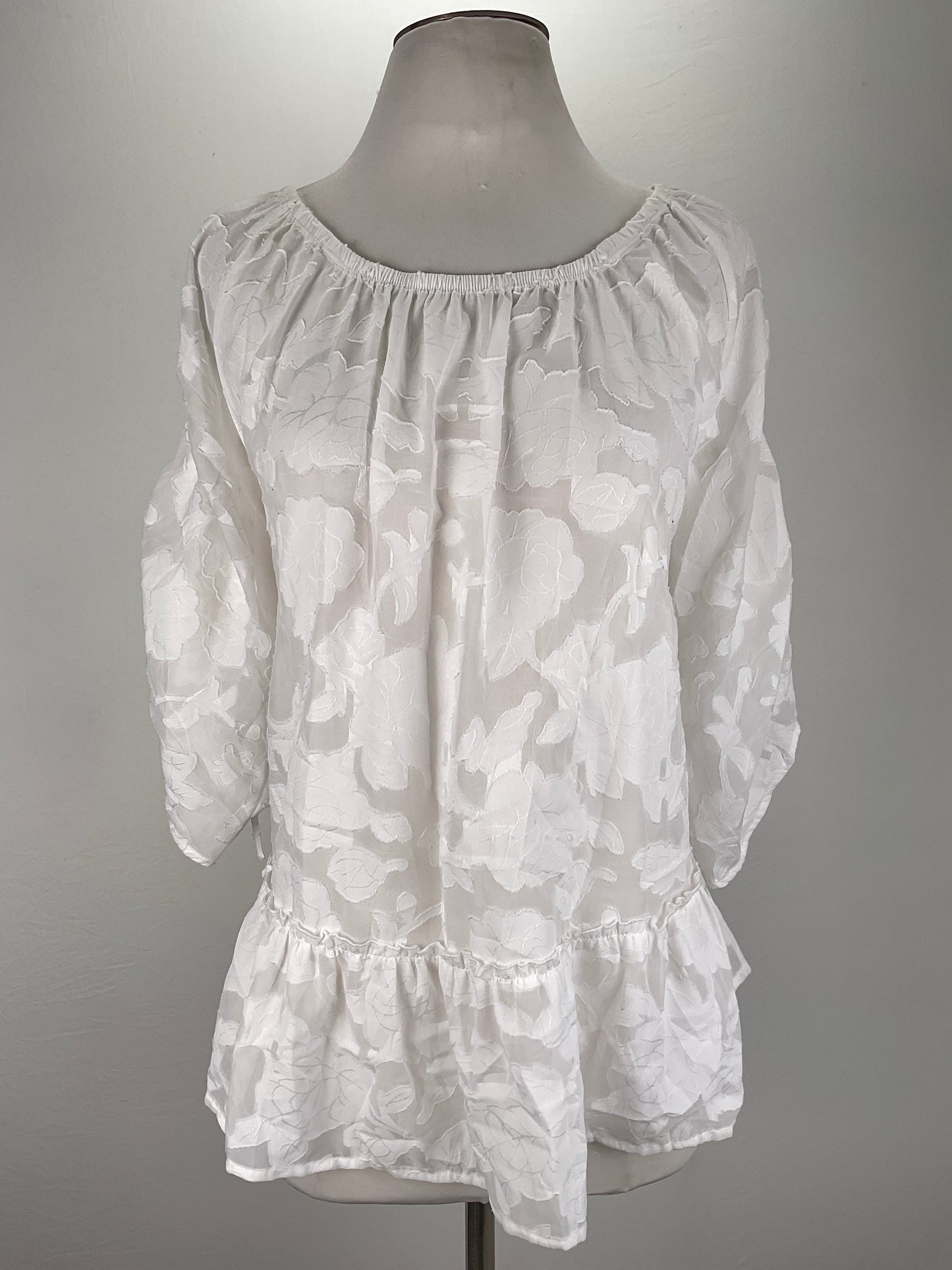Blusa Blanco Floral Democracy