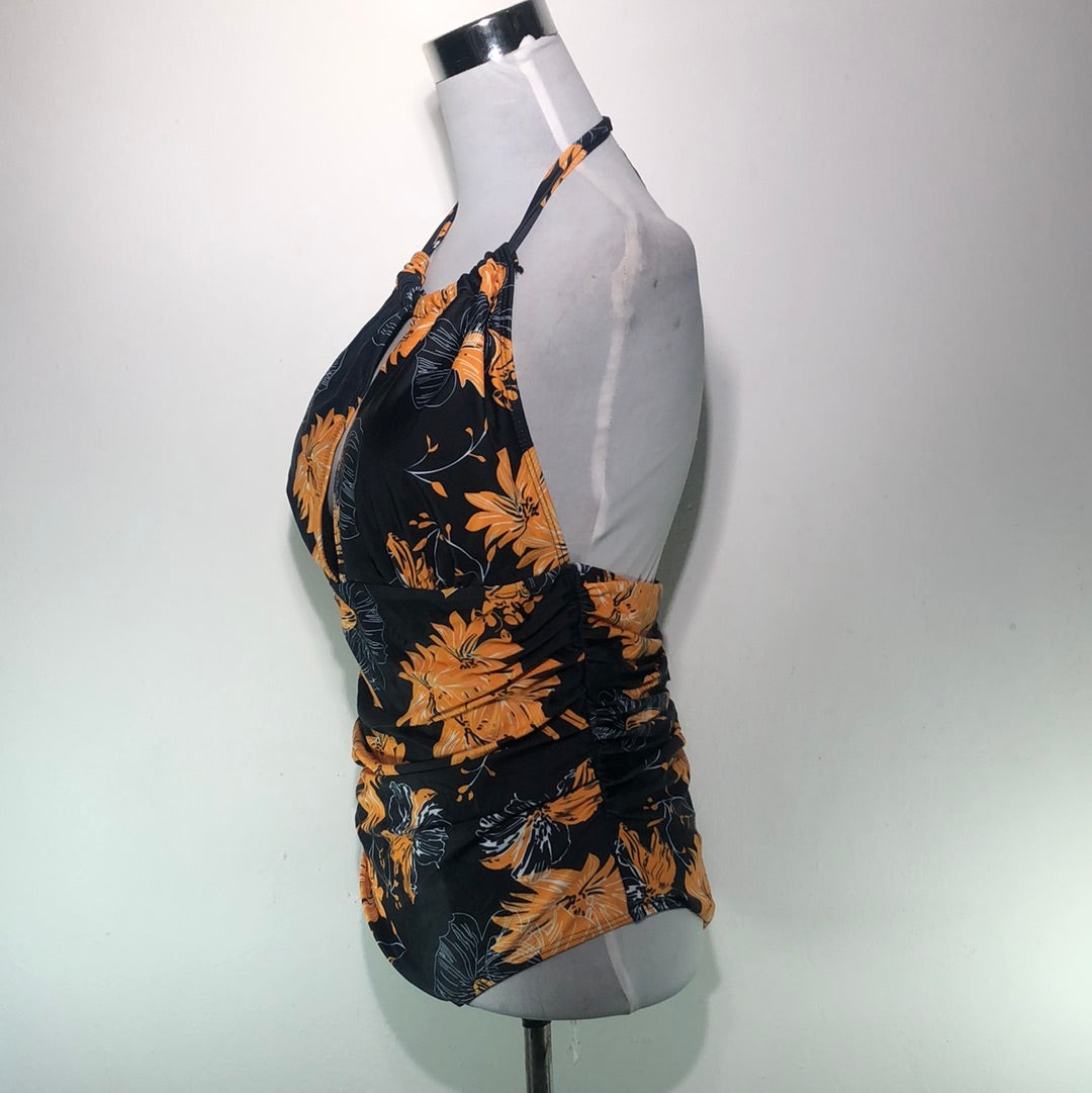 Traje de Baño Negro de Flores B2prity