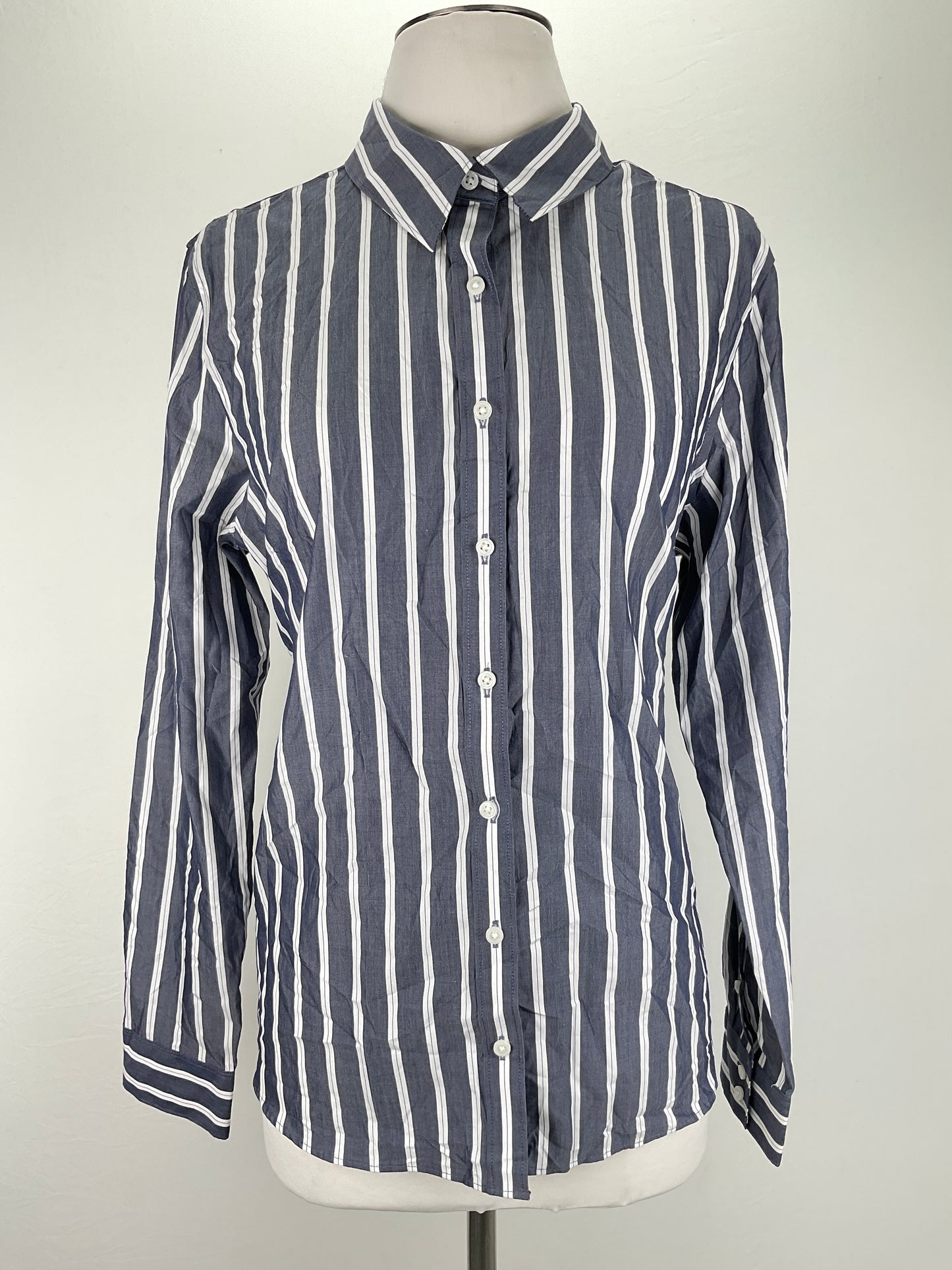 Camisa Gris de Rayas Lands’end