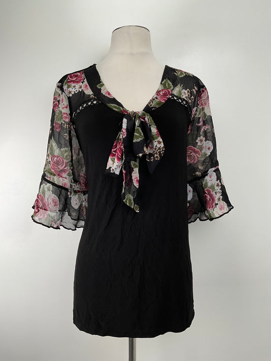 Blusa Negro Floral Liz Mccoy