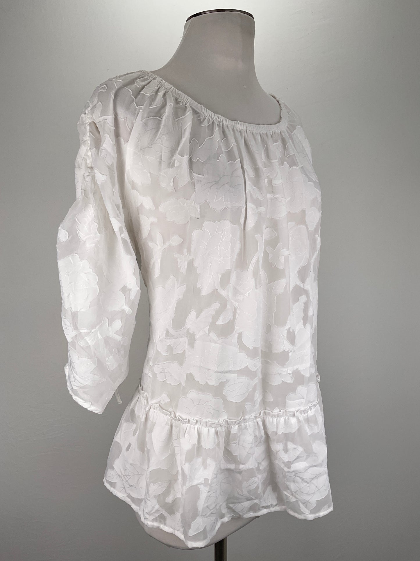 Blusa Blanco Floral Democracy