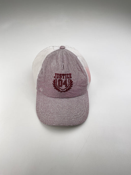 Gorra Blanco De Brillo Justice