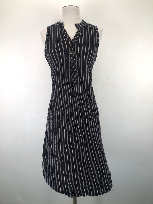 Vestido Negro de Rayas Seven Islands